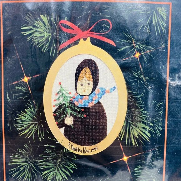 P. Buckley Moss 1990 Limited Edition Christmas Ornament Cross Stitch Kit - New - Picture 2 of 6